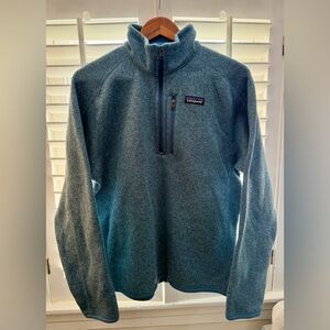 Patagonia Men's Zip-Up Sweater in Light Blue (medium)